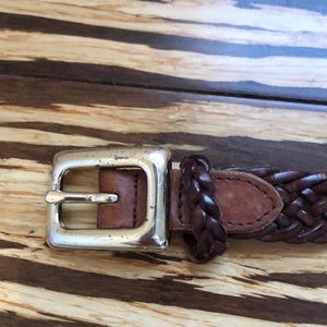Authentic vintage brown leather belt